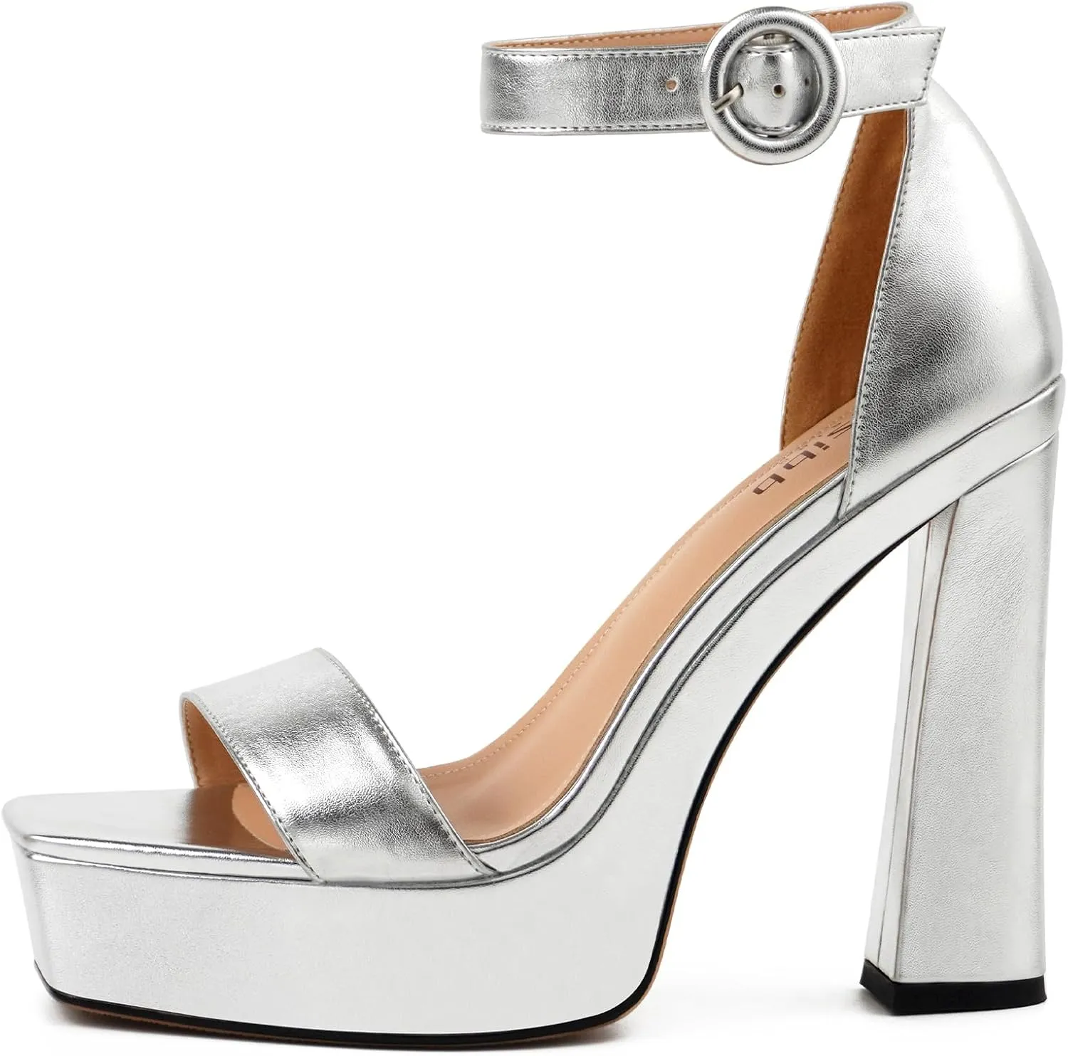 Women's Square Toe Open Toe High Heels Thick Sole Platform Sandals Ankle Strap Sexy Dress Party Shoes