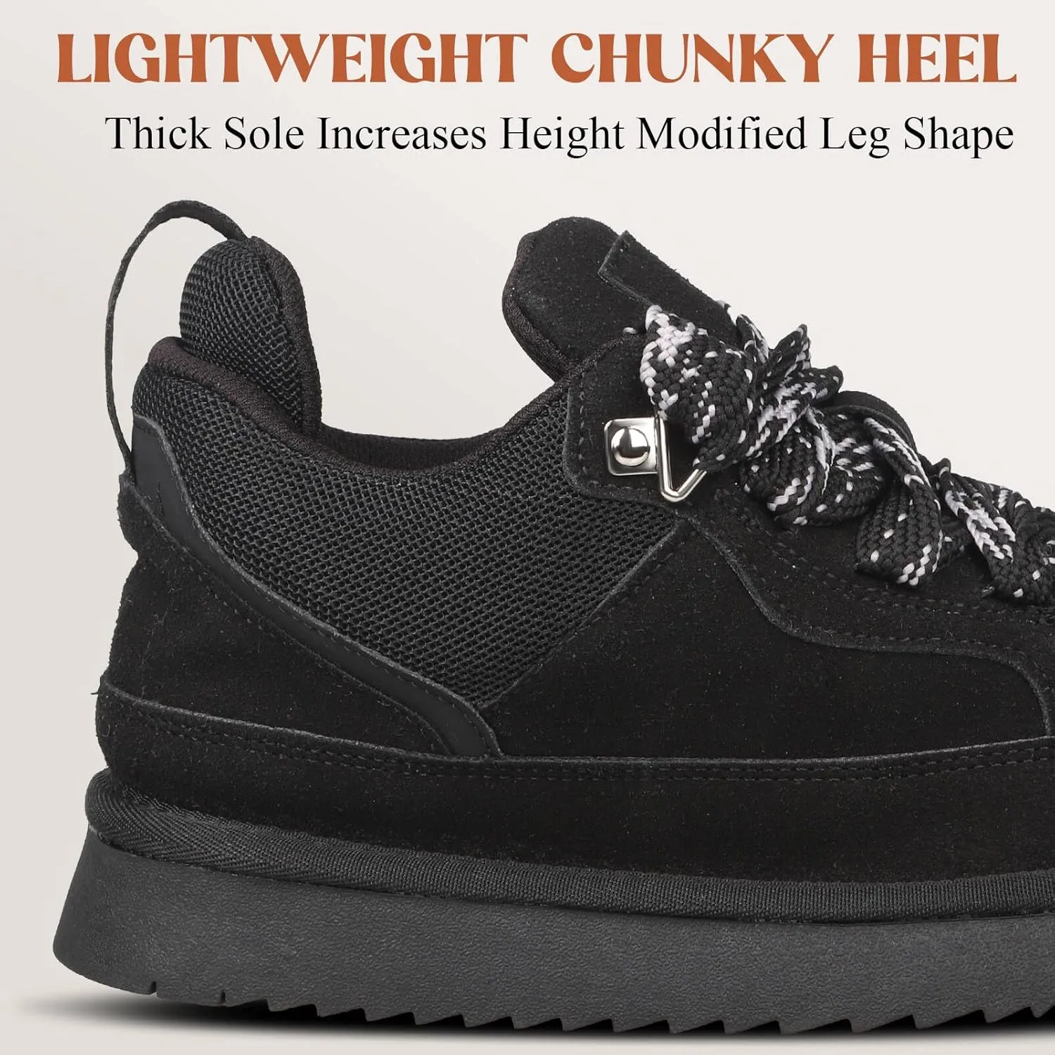 Women's Suede Sneakers Fashion Lace-up Sneakers for Women Casual Comfortable Anti-Slip Outdoor Walking Shoes