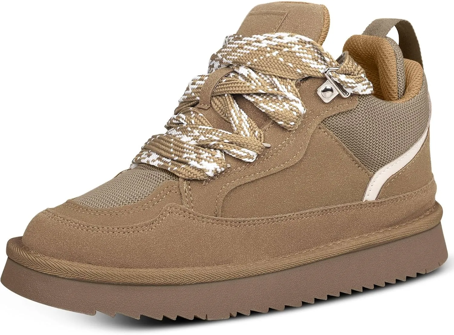 Women's Suede Sneakers Fashion Lace-up Sneakers for Women Casual Comfortable Anti-Slip Outdoor Walking Shoes