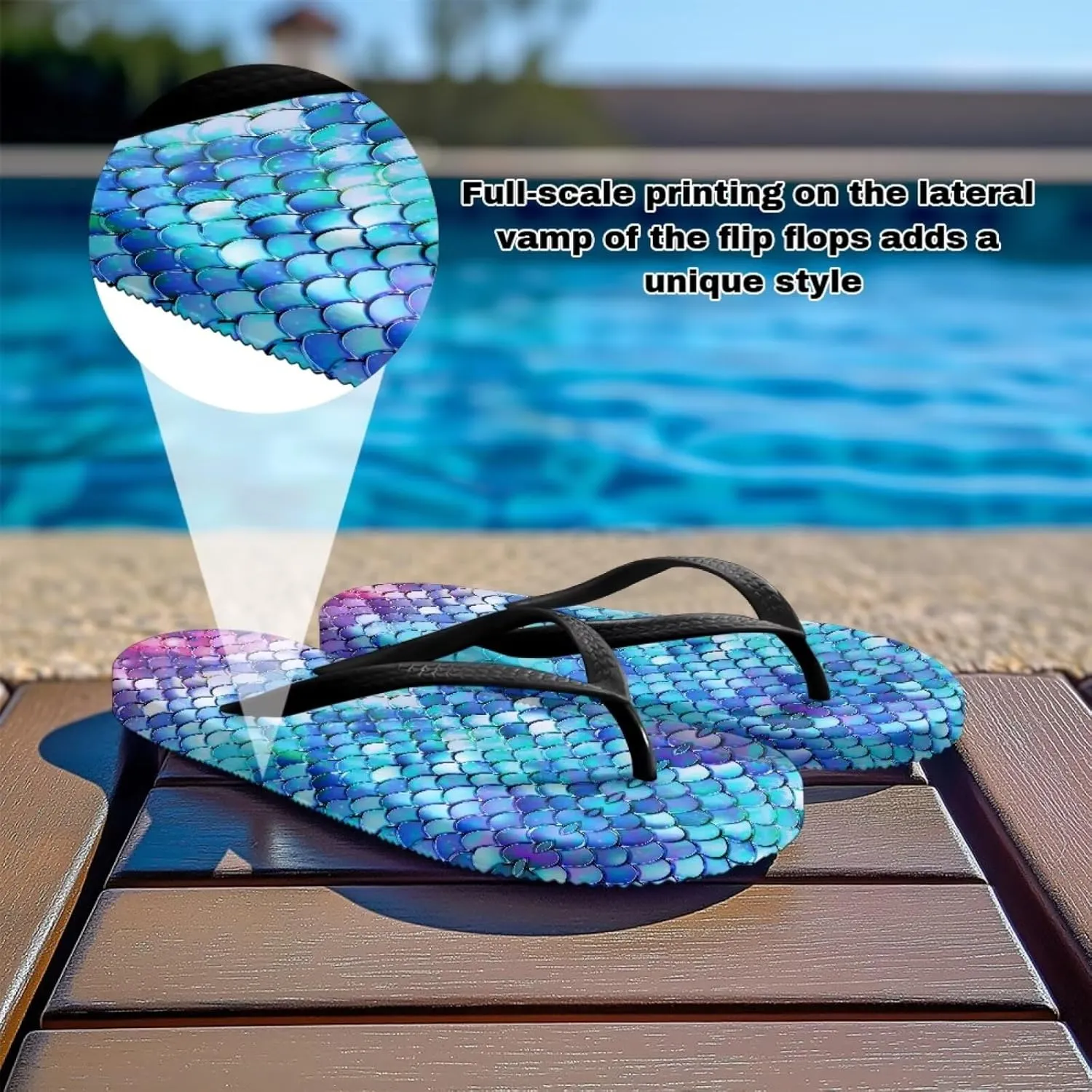 Womens Thong Flip Flop Flat Sandals Non-Slip Wide Width Beach Flip Flops Casual Bathroom Shoes