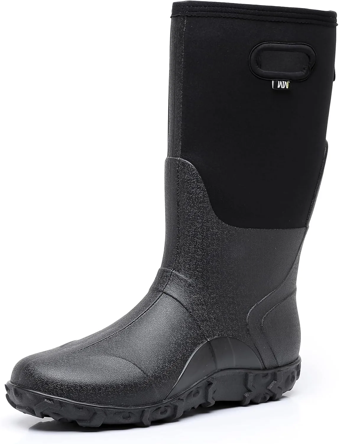WTW Men's Rain Boots Neoprene - Waterproof Insulated Rubber Mud Boots for Men Winter Snow Work Boots Outdoor