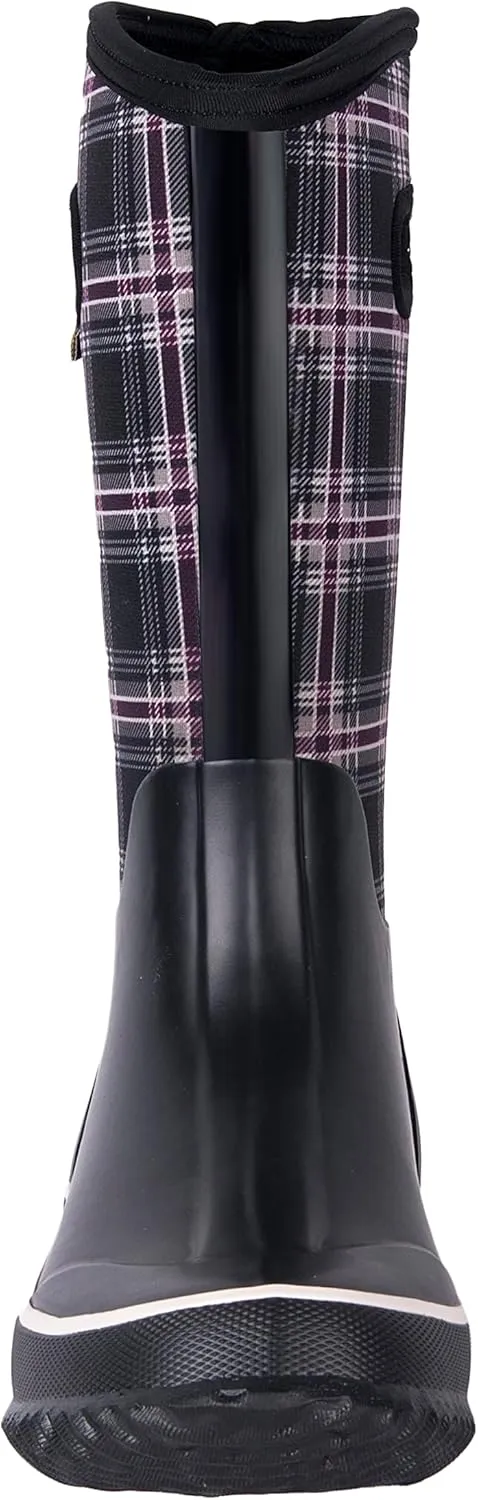 WTW Mid Calf Rain Boots for Women - Waterproof Insulated Neoprene Mud Boots Outdoor Hunting Garden Boots