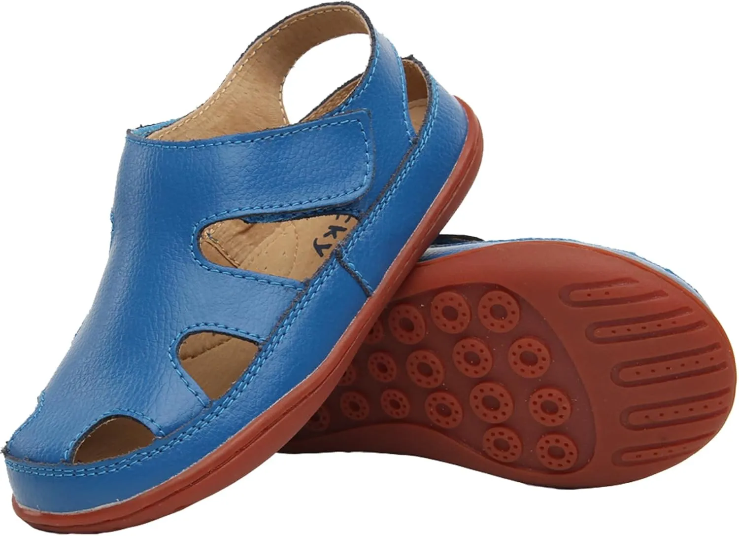 WUIWUIYU Boy's Girl's Leather Soft Closed Toe Outdoor Beach Summer Sport Sandals Athletic Fisherman Shoes for Toddler/Little Kid/Big Kid