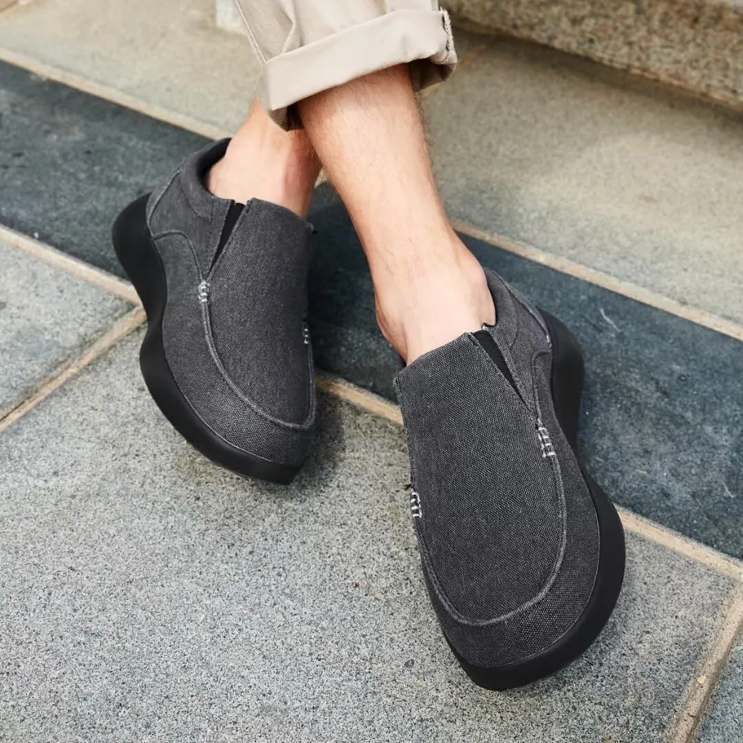 XPACS Men's Orthopedic Comfy Slippers, Stylish Arch Support Casual Shoes for Plantar Fasciitis Recovery, Non Slip Canvas Shoes for Heel and Foot Pain Relief