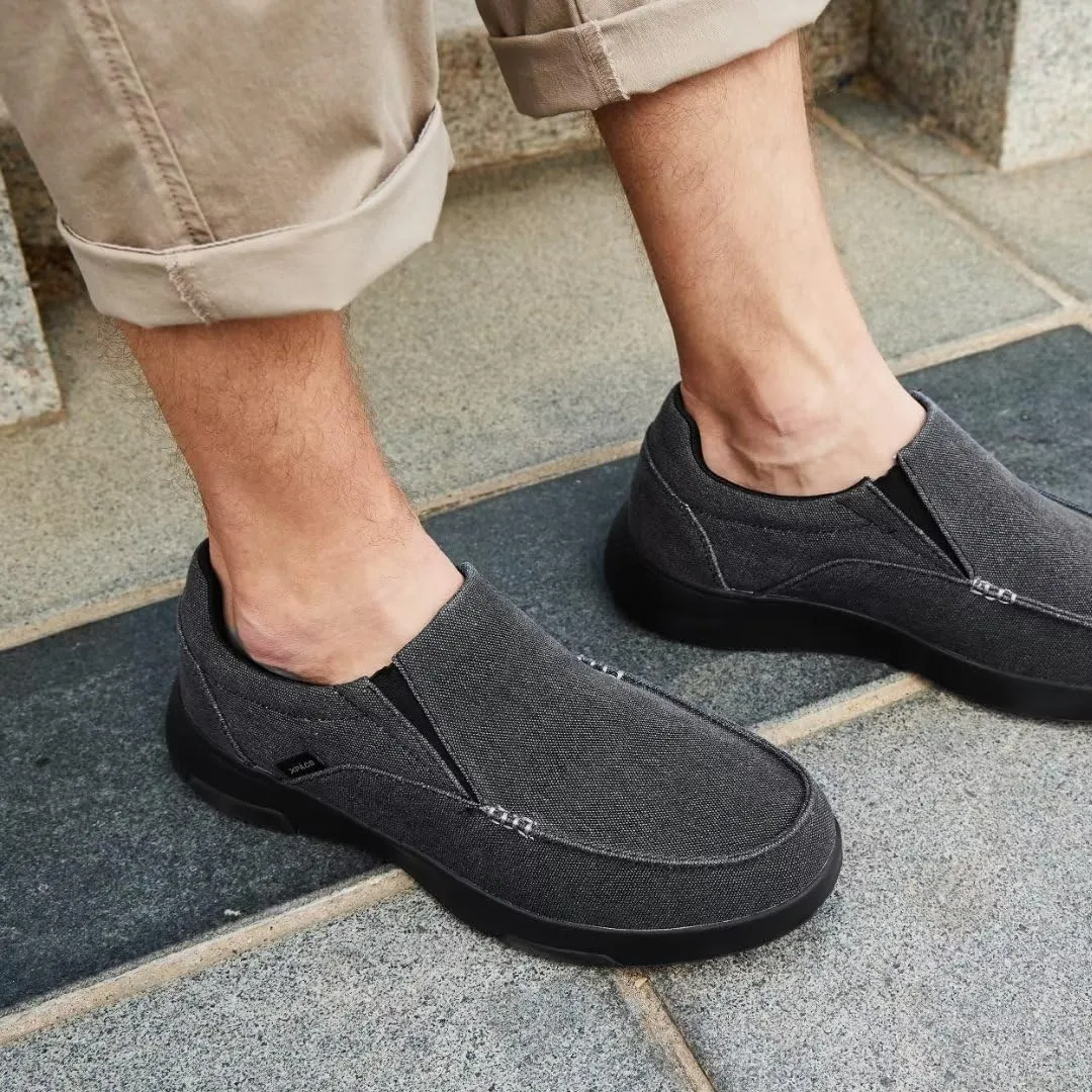 XPACS Men's Orthopedic Comfy Slippers, Stylish Arch Support Casual Shoes for Plantar Fasciitis Recovery, Non Slip Canvas Shoes for Heel and Foot Pain Relief