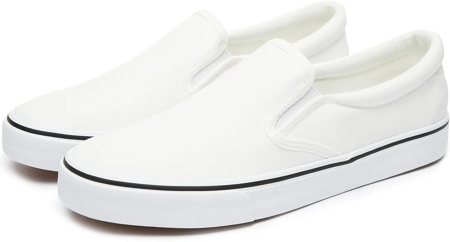 yageyan Mens Slip on Sneakers Loafers Shoes Canvas Black Shoes Canvas Blue Casual Fashion Shoes
