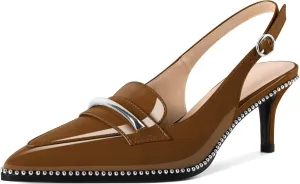 YODEKS Women's Slingback Heels Pointed Toe Low Heel 2.5" Loafers Shoes Size 5-13