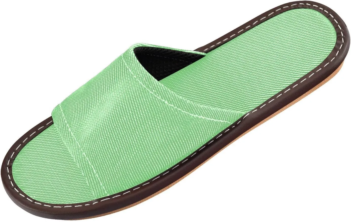 Yuiboo Light Green Mens Spa Slippers Reusable Non Slip Sandals for Hotel Hotel Hotel