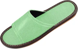Yuiboo Light Green Mens Spa Slippers Reusable Non Slip Sandals for Hotel Hotel Hotel
