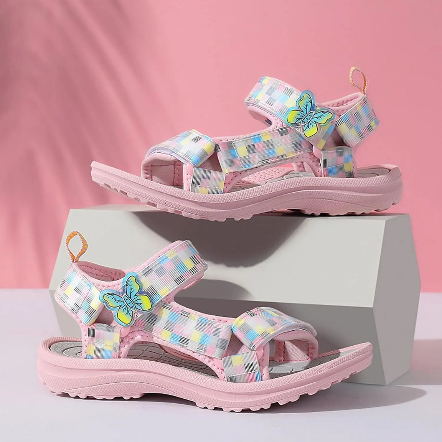 YUKTOPA Kids Girls Summer Outdoor Sandals Open Toe Beach Sports Sandals Water Shoes（Toddler/Little kid/Big Kid）