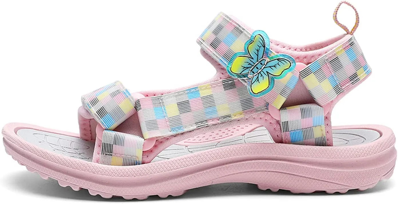 YUKTOPA Kids Girls Summer Outdoor Sandals Open Toe Beach Sports Sandals Water Shoes（Toddler/Little kid/Big Kid）
