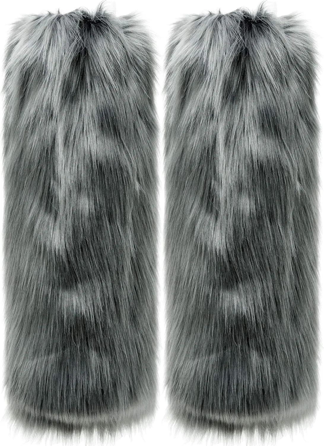 Zecmos Leg Warmers Women Faux Fur Fuzzy Long Boots Shoes Cuff Cover Warm Furry Costume