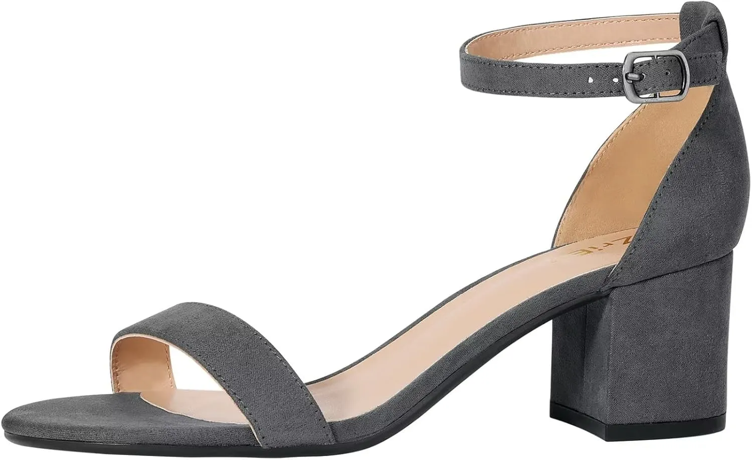 ZriEy Chunky Heels for Women Strappy Platform Sandals Open Toe Heeled Sandals Ankle Strap Adjustable Buckle Lucite Chunky High Heel Shoes