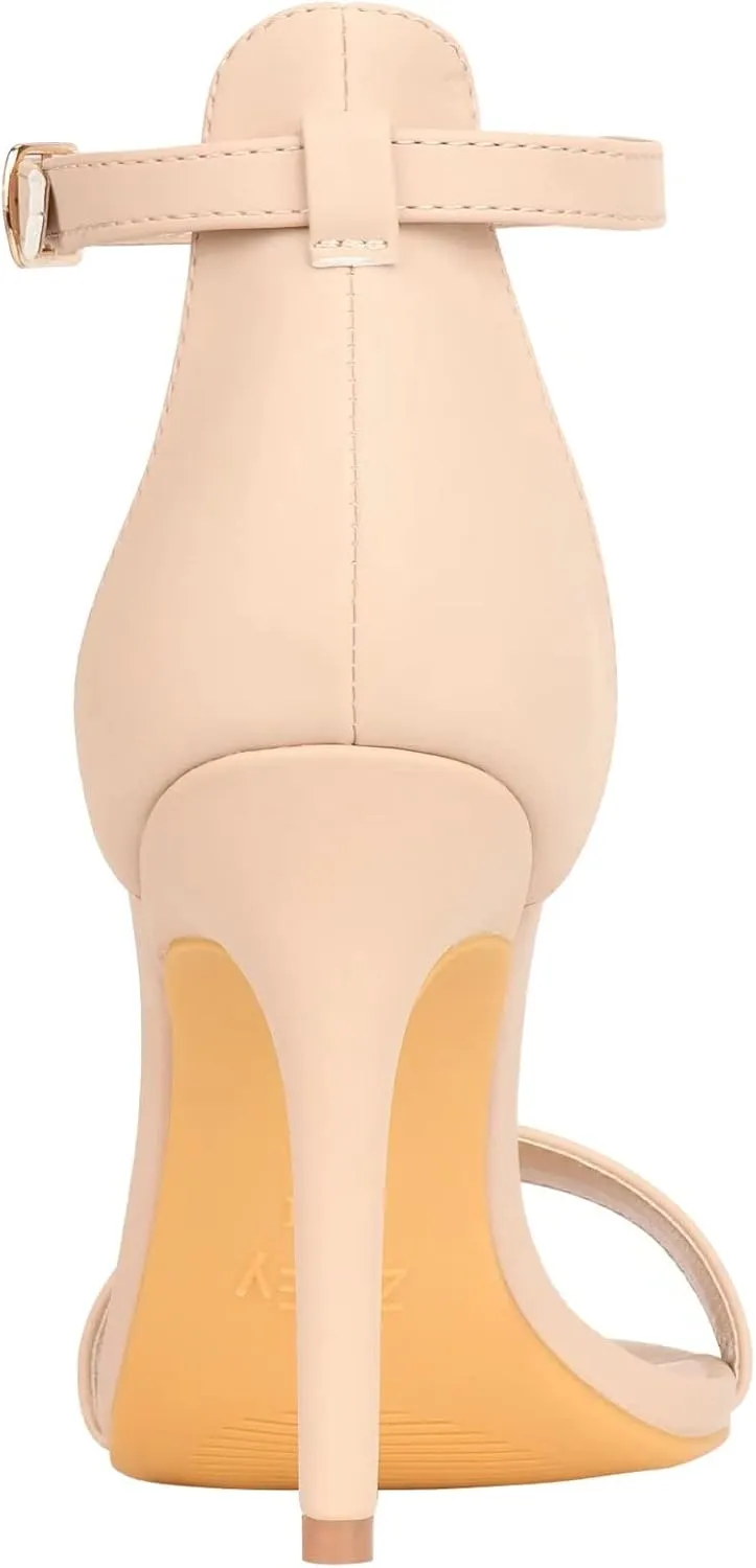 ZriEy Women's Heeled Sandals 4 Inches Open Toe Stiletto High Heels Ankle Strap Fashion Bridal Party Wedding Pump Shoes
