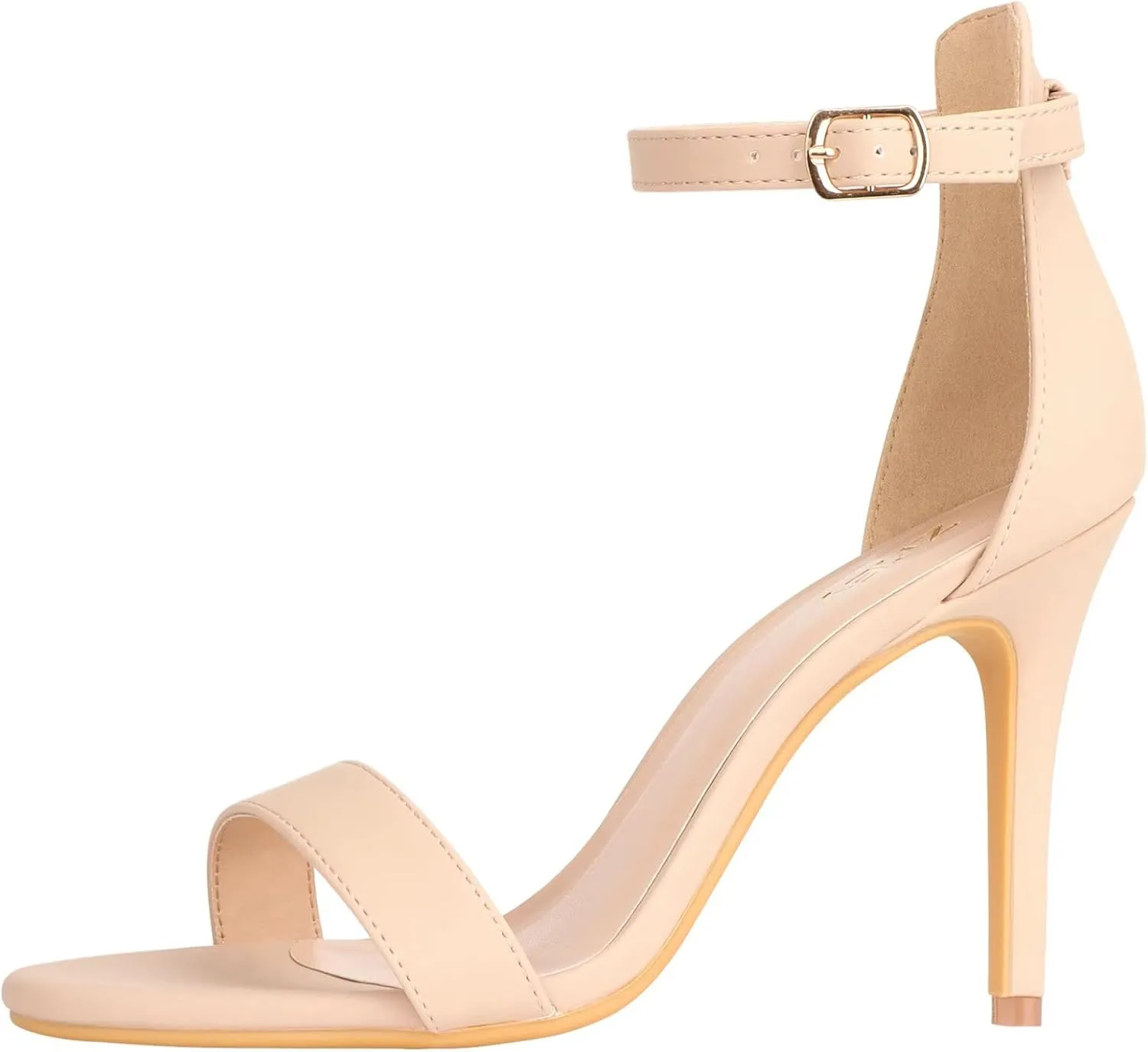 ZriEy Women's Heeled Sandals 4 Inches Open Toe Stiletto High Heels Ankle Strap Fashion Bridal Party Wedding Pump Shoes