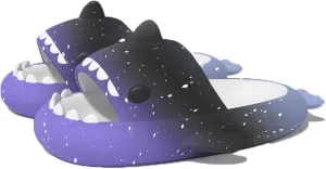 Zureto Shark Slides Slippers, Novelty Cloud Shark Slippers, Anti-Slip Quick Drying Shark Sliders, EVA Starlight Shark