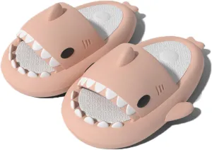 Zureto Two Color Shark Slides Shark Slides Bicolor Novelty Cloud Shark Slippers Anti-Slip Quick Drying Shark Sliders